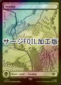 [FOIL] 沼/Swamp No.717 (全面アート版・サージ仕様) 【英語版】 [LTR-土地C]