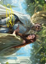 契り結びし、アラゴルンとアルウェン/Aragorn and Arwen, Wed No.033 (箔押し版) 【英語版】 [LTR-アート]