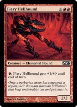 画像1: 焦熱のヘルハウンド/Fiery Hellhound 【英語版】 [M10-赤C]