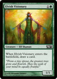 エルフの幻想家/Elvish Visionary 【英語版】 [M13-緑C]