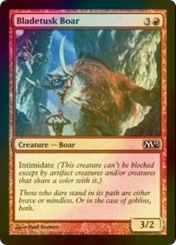 画像1: [FOIL] 刃牙の猪/Bladetusk Boar 【英語版】 [M13-赤C]