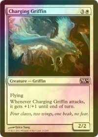 [FOIL] 突進するグリフィン/Charging Griffin 【英語版】 [M14-白C]