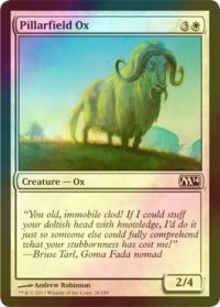 [FOIL] 柱平原の雄牛/Pillarfield Ox 【英語版】 [M14-白C]