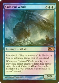 画像1: [FOIL] 壮大な鯨/Colossal Whale 【英語版】 [M14-青R]