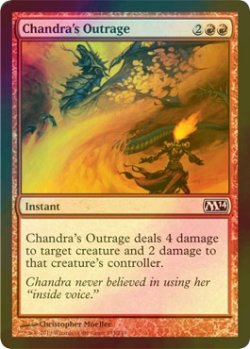 画像1: [FOIL] チャンドラの憤慨/Chandra's Outrage 【英語版】 [M14-赤C]