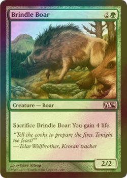 画像1: [FOIL] 斑の猪/Brindle Boar 【英語版】 [M14-緑C]
