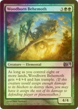 画像1: [FOIL] 森生まれのビヒモス/Woodborn Behemoth 【英語版】 [M14-緑U]