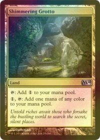 [FOIL] ゆらめく岩屋/Shimmering Grotto 【英語版】 [M14-土地U]