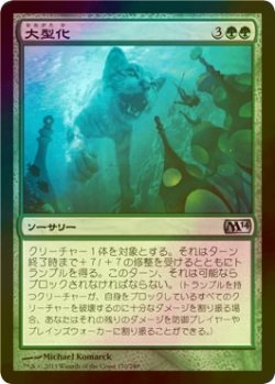 画像1: [FOIL] 大型化/Enlarge 【日本語版】 [M14-緑U]