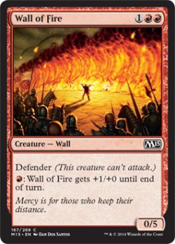 画像1: 炎の壁/Wall of Fire 【英語版】 [M15-赤C]