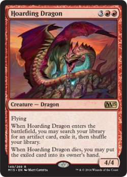 画像1: 溜め込むドラゴン/Hoarding Dragon 【英語版】 [M15-赤R]