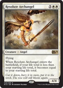 画像1: 毅然たる大天使/Resolute Archangel 【英語版】 [M15-白R]