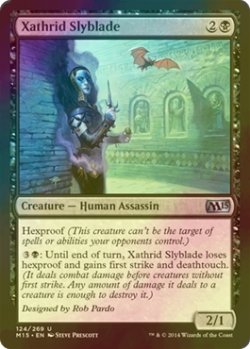 画像1: [FOIL] ザスリッドの隠し刃/Xathrid Slyblade 【英語版】 [M15-黒U]