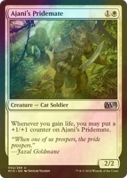 画像1: [FOIL] アジャニの群れ仲間/Ajani's Pridemate 【英語版】 [M15-白U]