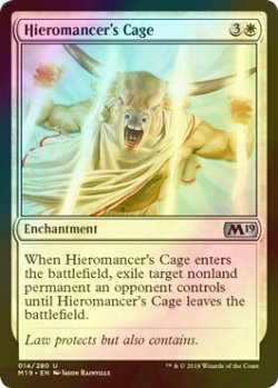 画像1: [FOIL] 秘儀術師の檻/Hieromancer's Cage 【英語版】 [M19-白U]
