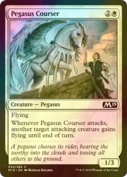画像1: [FOIL] ペガサスの駿馬/Pegasus Courser 【英語版】 [M19-白C]