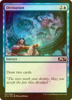 画像1: [FOIL] 予言/Divination 【英語版】 [M19-青C]