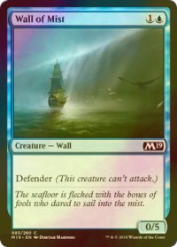 [FOIL] 霧の壁/Wall of Mist 【英語版】 [M19-青C]