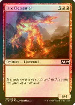 画像1: [FOIL] 炎の精霊/Fire Elemental 【英語版】 [M19-赤C]