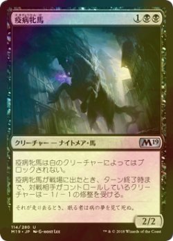 画像1: [FOIL] 疫病牝馬/Plague Mare 【日本語版】 [M19-黒U]