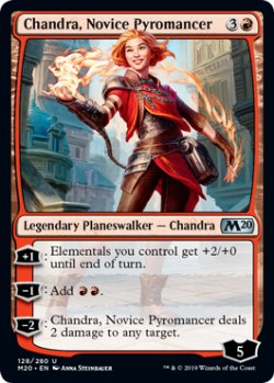 画像1: 新米紅蓮術師、チャンドラ/Chandra, Novice Pyromancer 【英語版】 [M20-赤U]