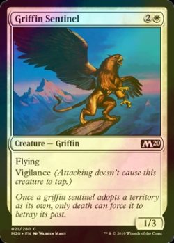 画像1: [FOIL] グリフィンの歩哨/Griffin Sentinel 【英語版】 [M20-白C]