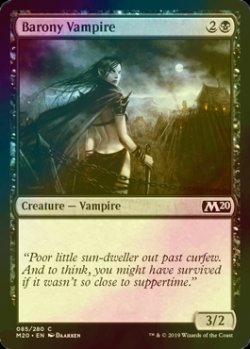 画像1: [FOIL] 男爵領の吸血鬼/Barony Vampire 【英語版】 [M20-黒C]