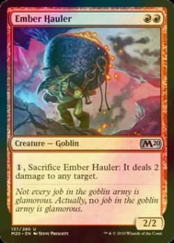 画像1: [FOIL] 燃えさし運び/Ember Hauler 【英語版】 [M20-赤U]