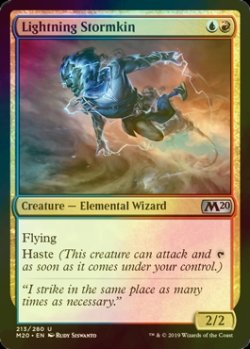 画像1: [FOIL] 稲妻の嵐族/Lightning Stormkin 【英語版】 [M20-金U]