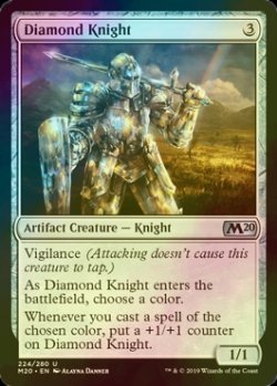 画像1: [FOIL] ダイアモンドの騎士/Diamond Knight 【英語版】 [M20-灰U]