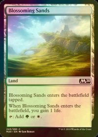 [FOIL] 花咲く砂地/Blossoming Sands 【英語版】 [M20-土地C]