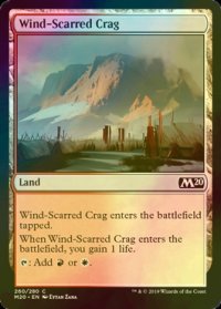 [FOIL] 風に削られた岩山/Wind-Scarred Crag 【英語版】 [M20-土地C]