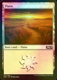 [FOIL] 平地/Plains No.261 【英語版】 [M20-土地C]