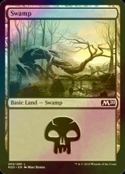 画像1: [FOIL] 沼/Swamp No.269 【英語版】 [M20-土地C]