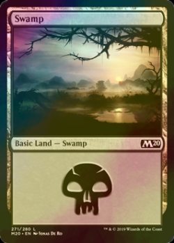 画像1: [FOIL] 沼/Swamp No.271 【英語版】 [M20-土地C]