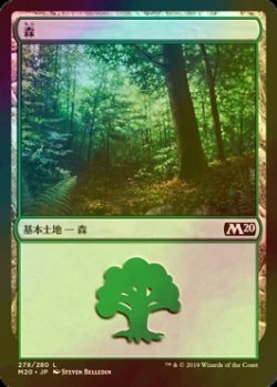 画像1: [FOIL] 森/Forest No.278 【日本語版】 [M20-土地C]