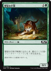 獰猛な仔狼/Ferocious Pup 【日本語版】 [M20-緑C]