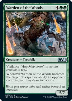 画像1: 森の守部/Warden of the Woods 【英語版】 [M21-緑U]