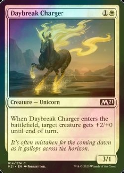 画像1: [FOIL] 夜明けの突撃獣/Daybreak Charger 【英語版】 [M21-白C]