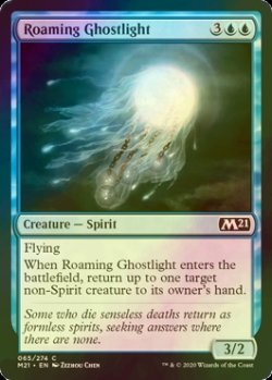 画像1: [FOIL] うろつく光霊/Roaming Ghostlight 【英語版】 [M21-青C]