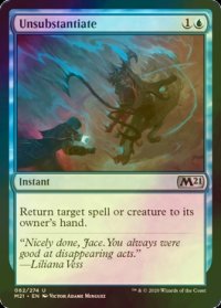 [FOIL] 非実体化/Unsubstantiate 【英語版】 [M21-青U]