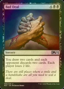 画像1: [FOIL] 悪い取引/Bad Deal 【英語版】 [M21-黒U]