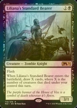 画像1: [FOIL] リリアナの軍旗手/Liliana's Standard Bearer 【英語版】 [M21-黒R]