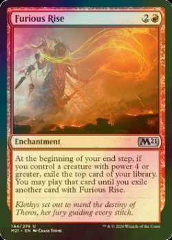 画像1: [FOIL] 猛然たる顕現/Furious Rise 【英語版】 [M21-赤U]