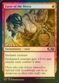 [FOIL] 噛み傷への興奮/Furor of the Bitten 【英語版】 [M21-赤C]
