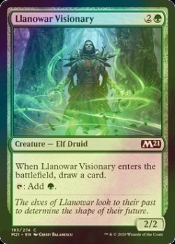 画像1: [FOIL] ラノワールの幻想家/Llanowar Visionary 【英語版】 [M21-緑C]