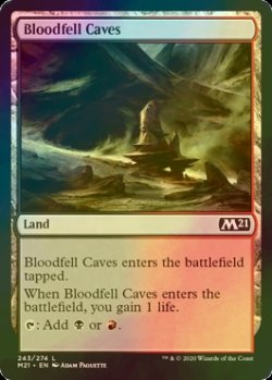 画像1: [FOIL] 血溜まりの洞窟/Bloodfell Caves 【英語版】 [M21-土地C]
