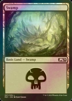 画像1: [FOIL] 沼/Swamp No.267 【英語版】 [M21-土地C]