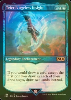 画像1: [FOIL] テフェリーの永遠の洞察/Teferi's Ageless Insight (ショーケース版) 【英語版】 [M21-青R]