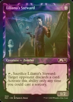 画像1: [FOIL] リリアナの使用人/Liliana's Steward (ショーケース版) 【英語版】 [M21-黒C]